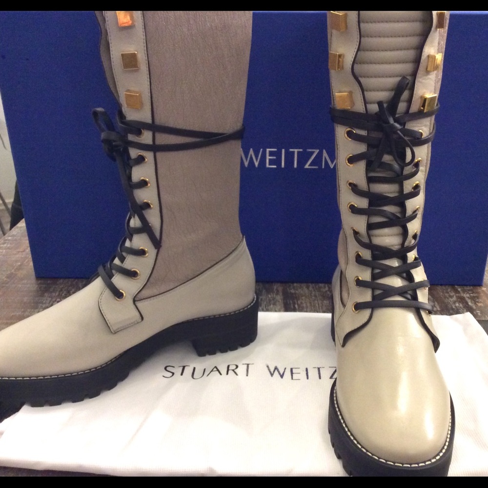 Stuart Weitzman Elspath Boots In Seal Sz.7 $795